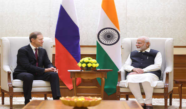 PM Modi meets Russian First DPM Manturov, exchanges views on enhancing bilateral cooperation