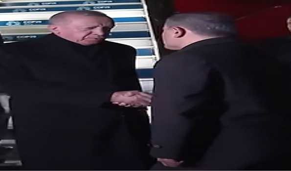 Erdogan arrives in Baku for COP29 conference