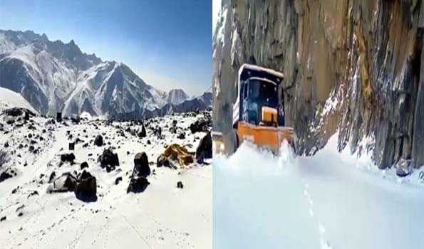 Snowfall closed several strategic highways in Kashmir