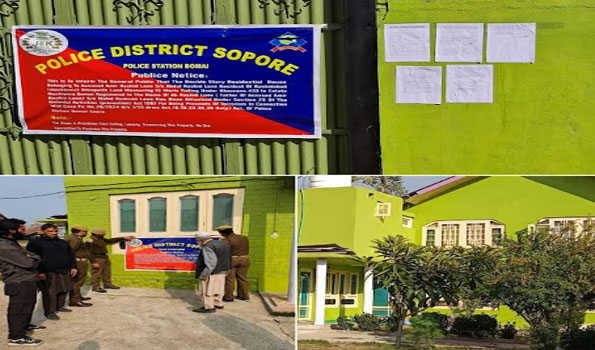 J&K: Police attaches property of terror associate under UAPA in Sopore
