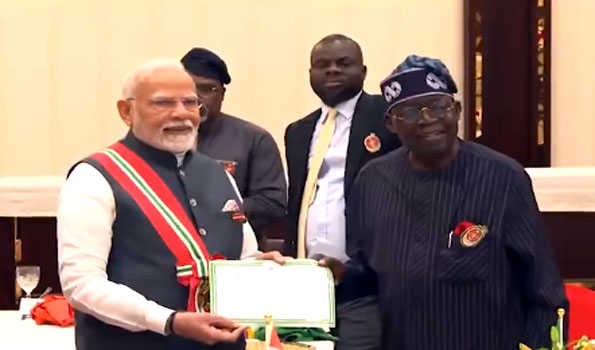 PM Modi conferred with top Nigerian honour by President Tinubu