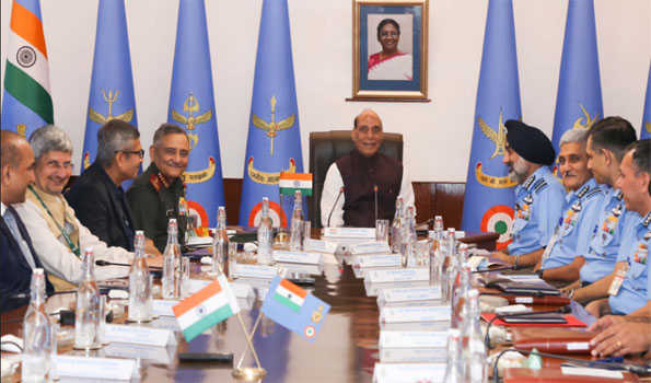 Rajnath commends IAF for its dedication and Professionalism
