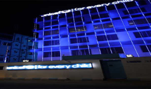 Iconic Kolkata buildings go blue on World Children