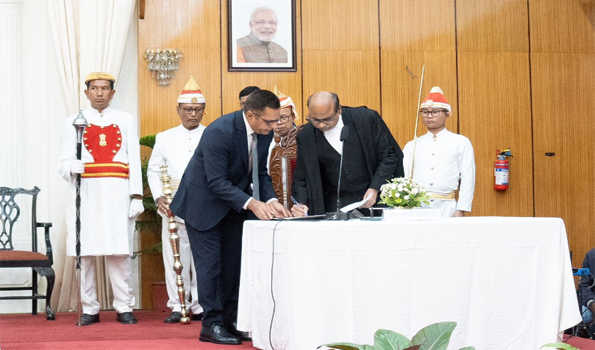 Justice Krishnakumar sworn-in as  Chief Justice of Manipur High Court
