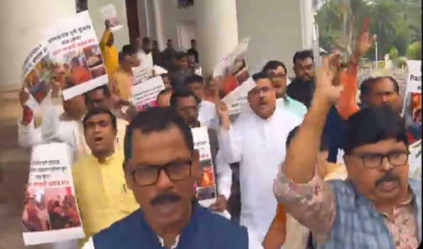 BJP MLAs stage walkout in West Bengal Assembly