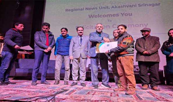 RNU Akashvani Srinagar felicitates staff to to encourage professionalism