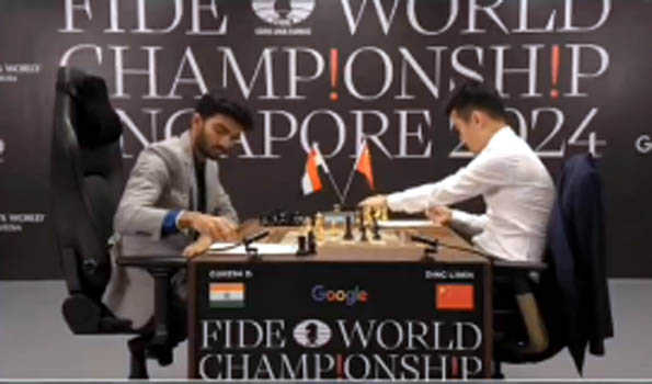 World Chess : Ding Liren lets Gukesh off the hook, 5th game drawn