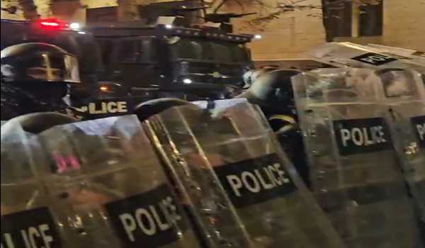 12 police officers injured at rally in Tbilisi