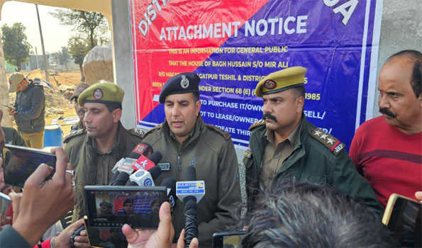 J&K Police attaches property worth Rs 1.08 cr of drug peddlers in Kathua