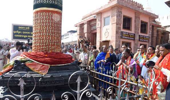President Murmu offers prayers at Sri Jaganath temple in Puri