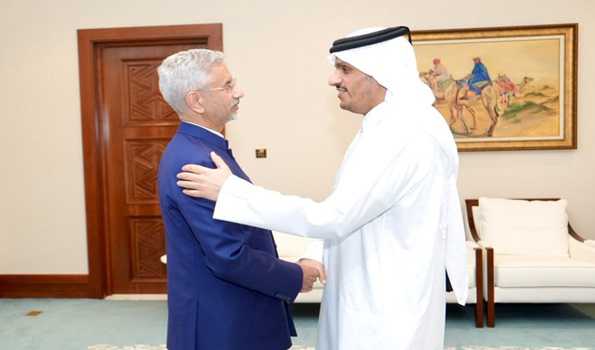 EAM in Doha, holds talks with Qatari counterpart, Cyprus FM