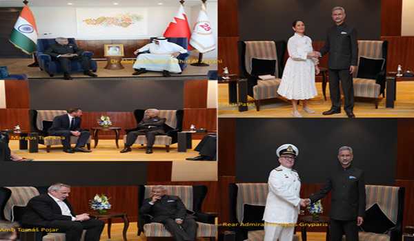 EAM meets Bahraini, Estonian counterparts, NSA of Czech Republic in Manama