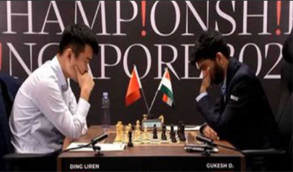 Ding Liren storms back, wins against Gukesh, both tied 6-6