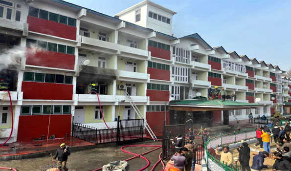 Fire damages two-quarters of MLA hostel in Srinagar