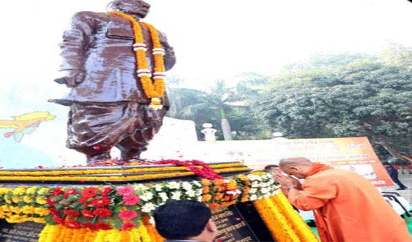 UP CM pays tribute to Sardar Vallabhbhai Patel on his death anniversary