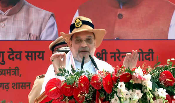 Shah urges Naxals to give up violence and contribute to development of Chhattisgarh