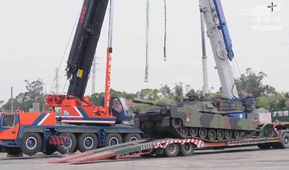First batch of US made Abrams tanks arrives in Taiwan