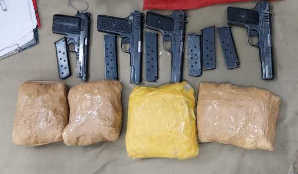 J&K: Security forces recover arms & narcotics near LoC in Kupwara