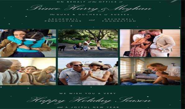 Harry and Meghan unfurl Christmas card featuring their children