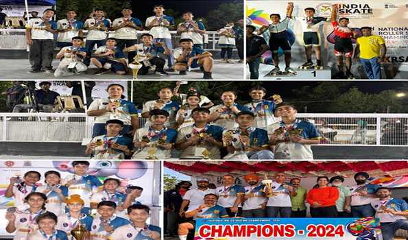 J&K Sports Minister felicitates Roller Skating team for clinching gold in nationals