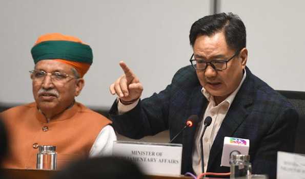 Kiren Rijiju blames opposition for low productivity in Winter Session