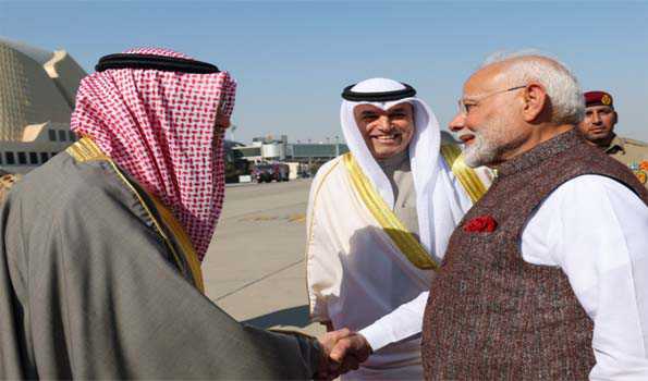 PM Modi arrives in Kuwait, in first visit by Indian PM in 43 years