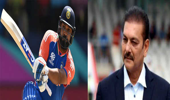 Shastri asks Rohit to play natural game lower down