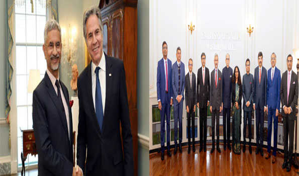 EAM Jaishankar meets US Secy of State Antony Blinken, Indian consul generals in US