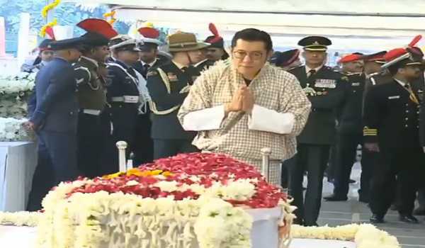 Bhutan King, Mauritius FM attend funeral ceremony of ex-PM Manmohan Singh