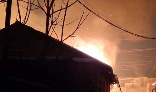 Fire damages furniture manufacturing company and commercial building in Srinagar