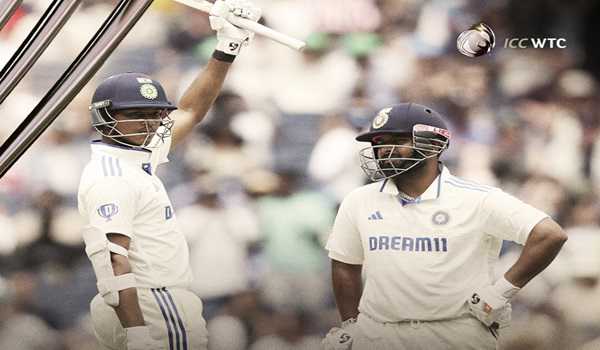 Jaiswal-Pant stand frustrates Aus; India112/3 at Tea