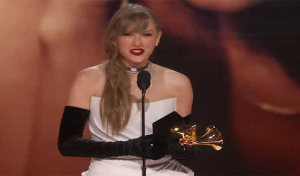Taylor Swift sets record for most album of the year wins at Grammy awards