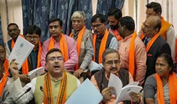 Suvendu, along with 5 BJP MLAs suspended from WB Assembly