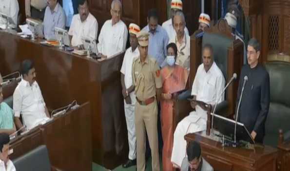 TN Guv skips reading full address, walks out of Assembly,  Govt adopts resolution to retain printed text in Assembly records