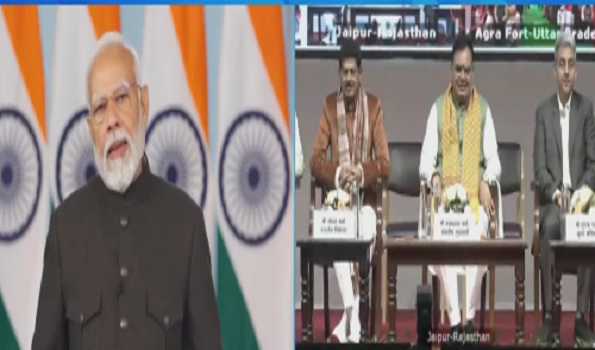 PM Modi lays foundation stone for NLC India Ltd's 300 MW Solar Power Plant in Barsingsar, Rajasthan