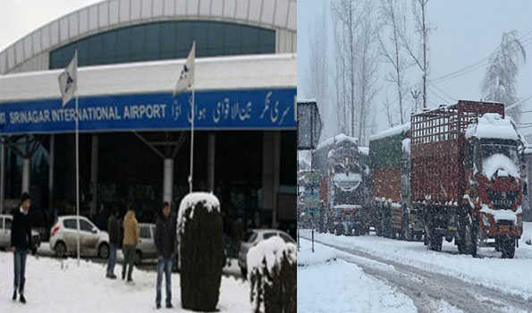 Snowfall disrupts flight operations, roads closed in Valley