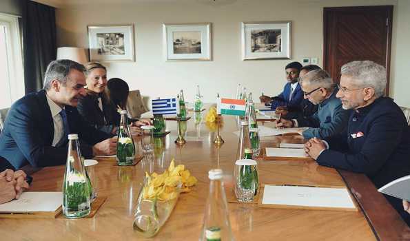 S Jaishankar holds talks with Greek PM Mitsotakis