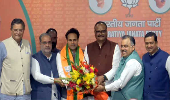 BSP MP Ritesh Pandey joins BJP