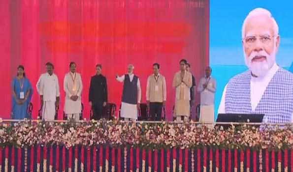 Modi lays foundation stone for ISRO