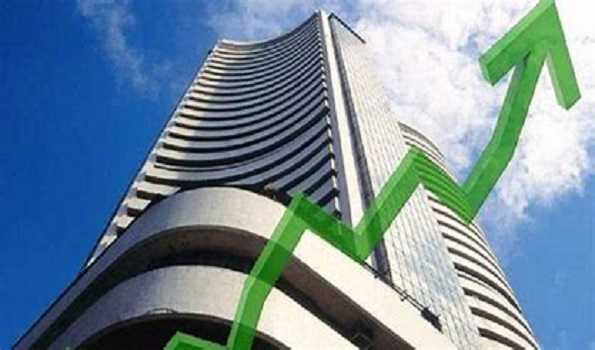 Sensex rises 195.42 pts