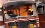 Maratha protestors accused of setting fire to MSRTC bus in Tirthapuri