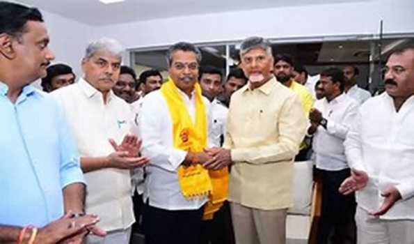 Mylavaram YSRCP MLA Vasantha Krishna Prasad Joins TDP in Hyderabad