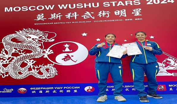 J&K: Sisters  clinch gold in Russian international Wushu meet