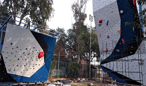 In a first; Jammu’s M A Stadium set to get artificial wall, climbers elated