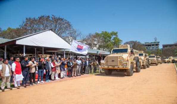 Manipur: CM launches mine opening vehicles for police