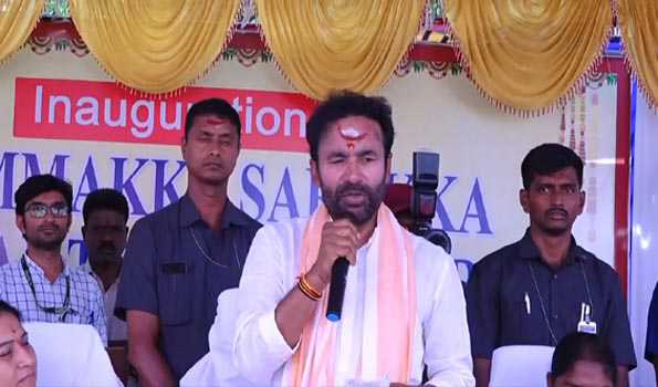 Kishan Reddy inaugurates temporary building for SSCTU in Mulugu