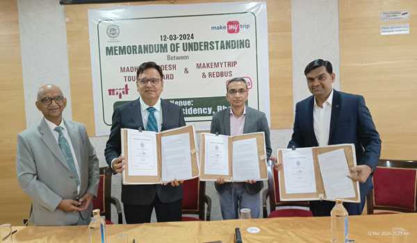 MP Tourism Board, MMP, redBus enter into MoU to promote tourism in state