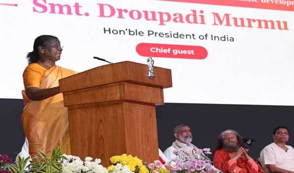President Murmu grace Global Spirituality Mahotsav in Hyderabad
