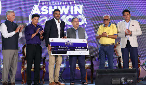 TNCA felicitates offie Aswhin for 100 Tests, 500 wickets
