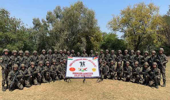 Indian Army contingent at Seychelles for exercise LAMITIYE -2024